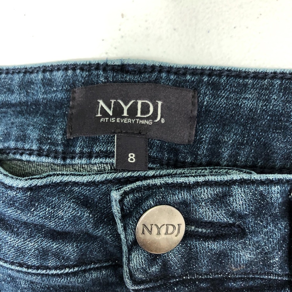 NYDJ Ami Skinny Jeans Womens 8 Blue Medium Wash Mid Rise Stretch Denim Pants Day - Picture 3 of 14